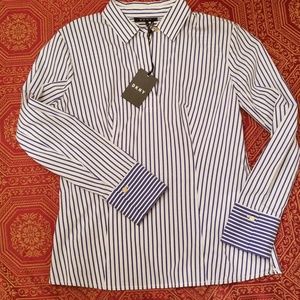 🆕️DKNY blue and white striped shirt